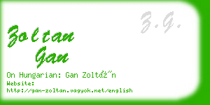 zoltan gan business card